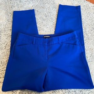 Royal blue Express Editor cropped pants